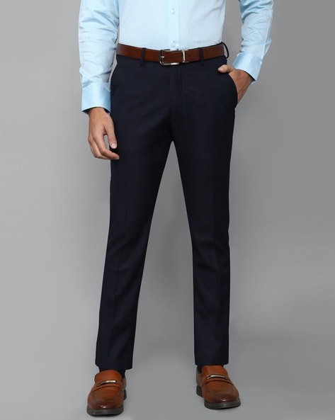 Buy Louis Philippe Black Slim Fit Trousers for Mens Online @ Tata CLiQ