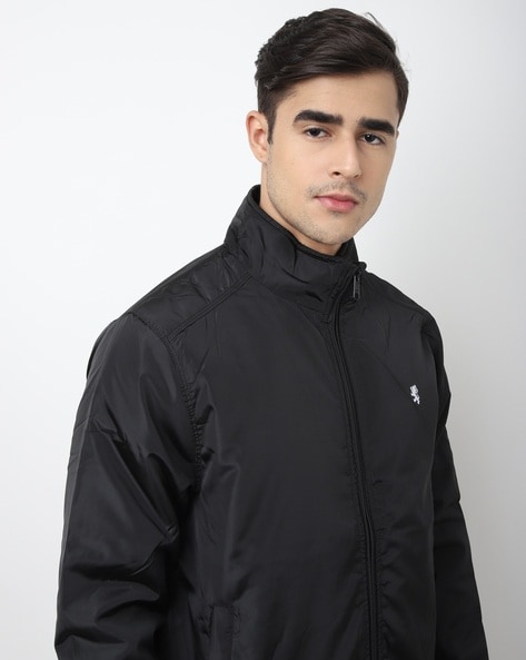 Buy Red Tape Silver & Black Nylon Mandarin Collar Reversible Jacket for  Men's Online @ Tata CLiQ