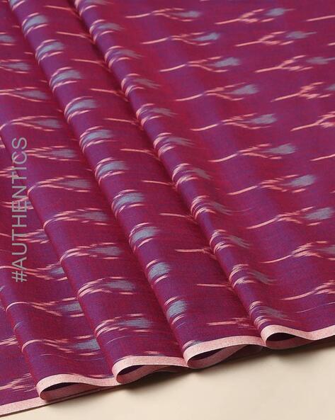 Pochampally Woven Ikat Mercerized Cotton Dress Material Price in India