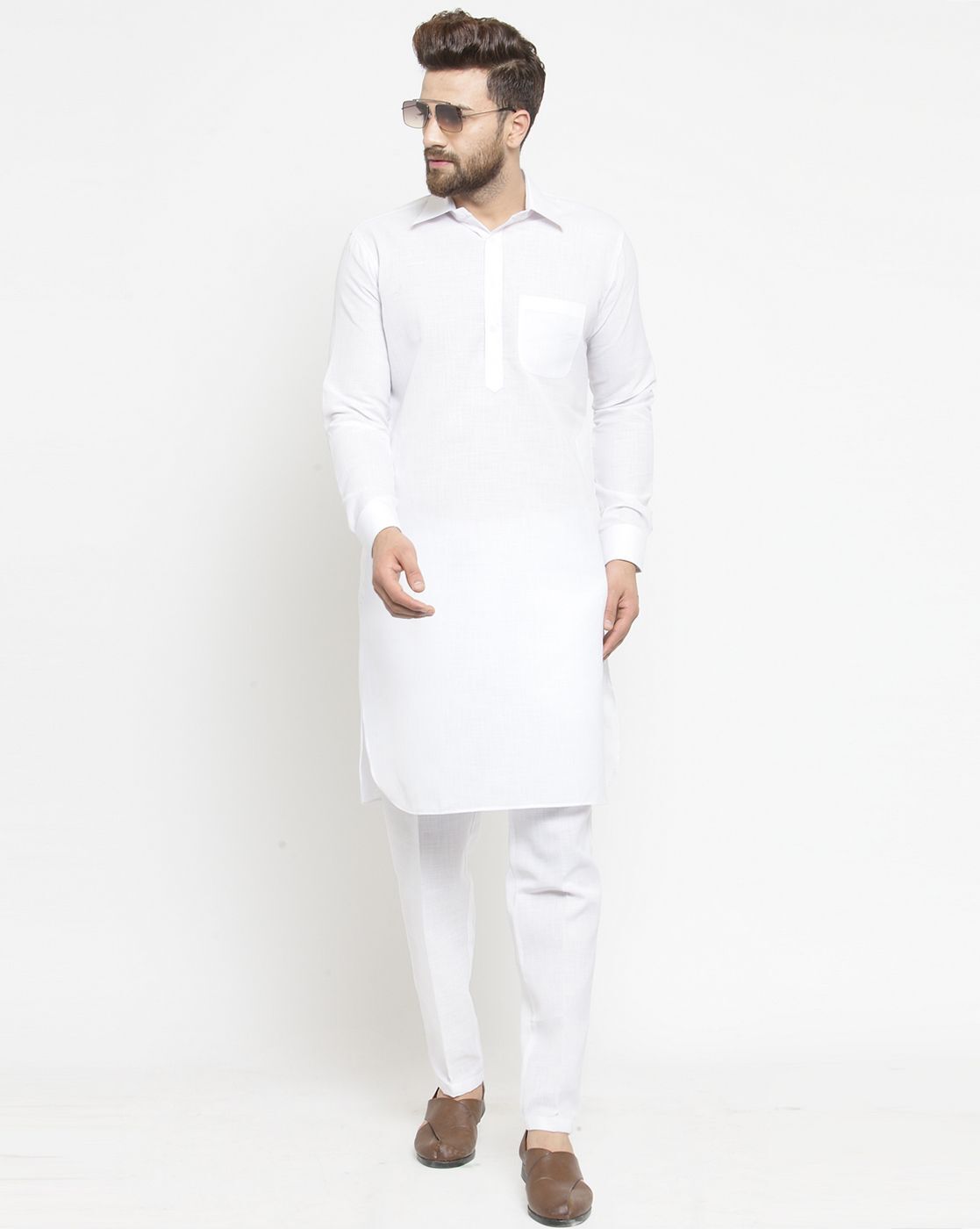 short kurta paired with matching Aligarhi pants – Tarun Tahiliani Official
