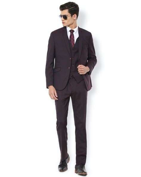 Van heusen maroon on sale blazer