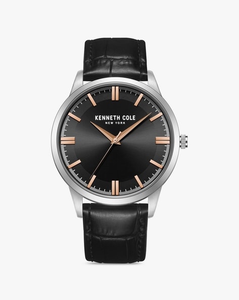 Kenneth cole best sale black leather watch