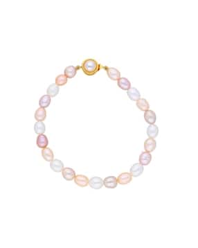 srijagdamba pearls dealer Gold-Plated Pearl Link Bracelet-picture-33