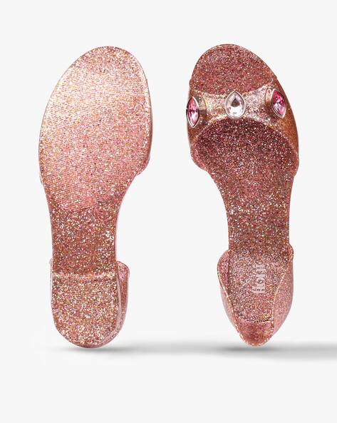 Rose gold sparkly hot sale flat shoes