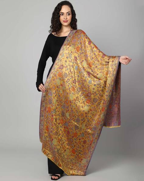 Floral Woven Reversible Shawl Price in India
