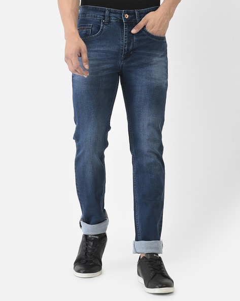 Buy Crimsoune Club Boys Blue Solid Slim Fit Light Fade Stretchable Jeans -  Jeans for Boys 16668128 | Myntra