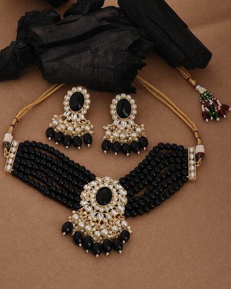 DREAMJWELL - Beautiful Handmade Black Drop Bead Necklace-dj04000 –  dreamjwell