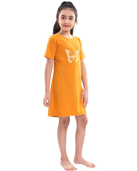 Buy Juniors Textured Night Dress with Hood and Long Sleeves Online for Girls  | Centrepoint UAE