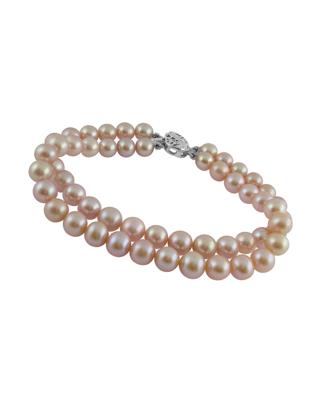 Lovely 11.5mm Pink Saltwater Pearl Bracelet with 14k White Gold Clasp -  Ruby Lane
