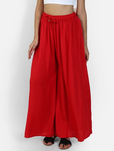 Buy Red Trousers & Pants for Women by Aditi Wasan Online