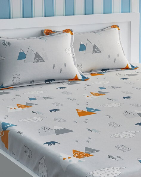 Buy Grey Bedsheets for Home Kitchen by URBAN DREAM Online Ajio