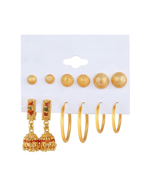 Plain Gold Earrings - Lagu Bandhu