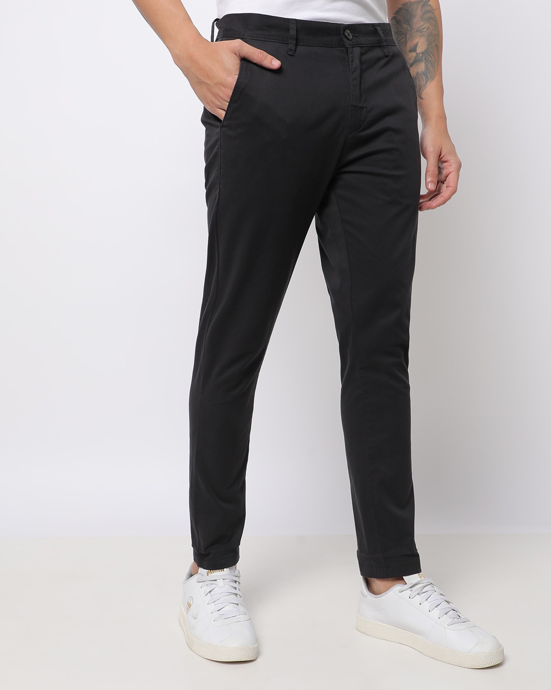 SKINNY CHINO TROUSERS  Anthracite grey  ZARA India