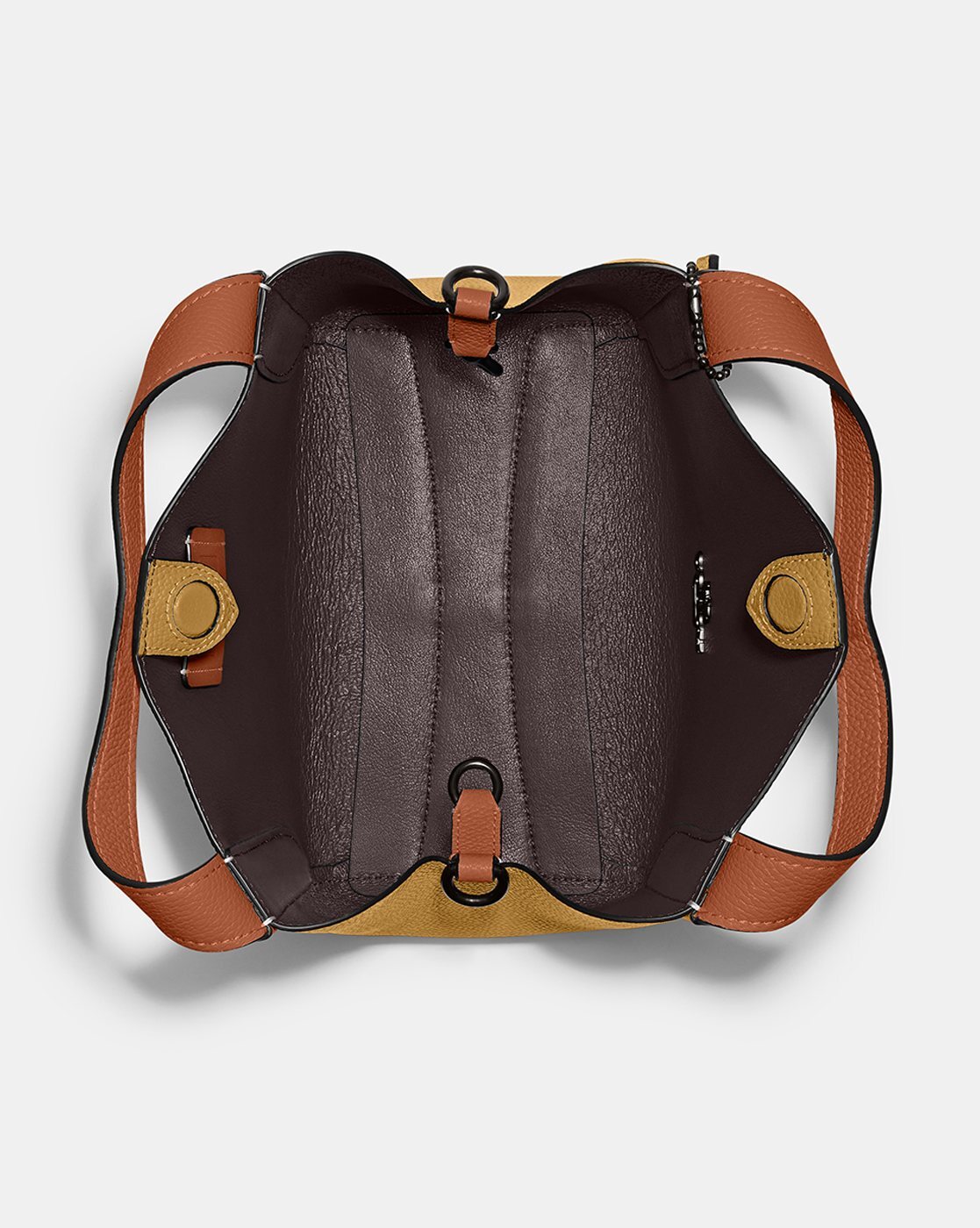 Coach Colourblock Hadley Leather Hobo Bag - Taupe/Red/Sand/Multi