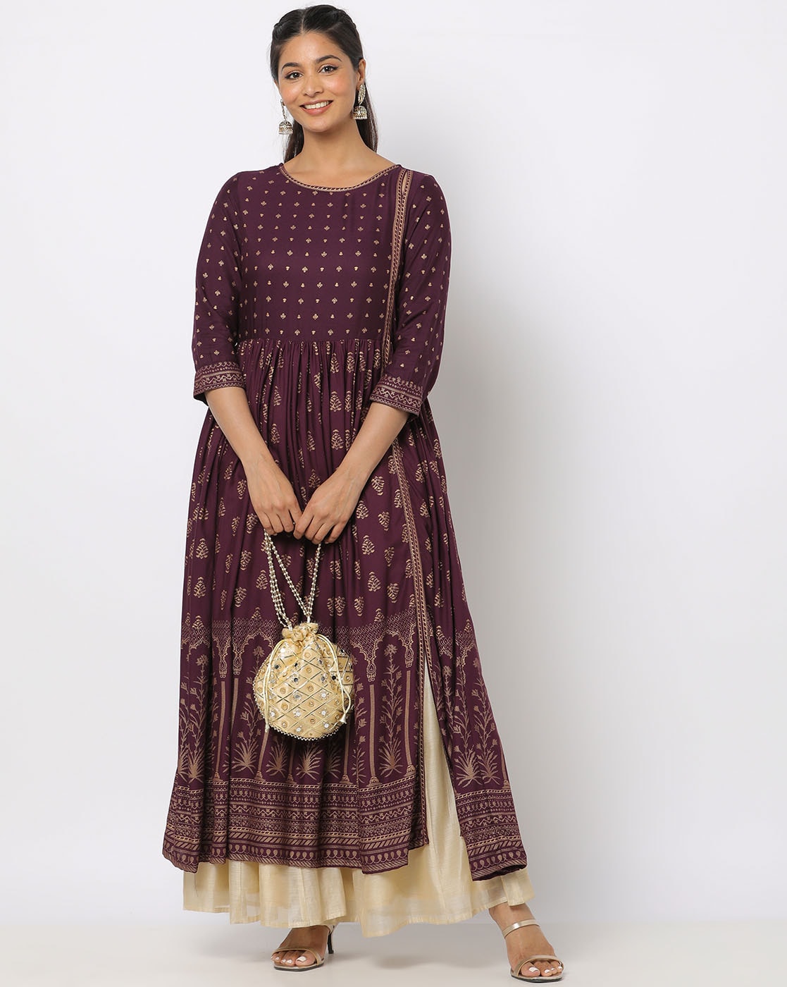Buy Blue Kurtas for Women by GLAM ROOTS Online | Ajio.com