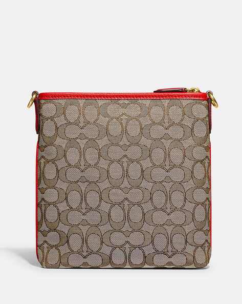 Coach messenger crossbody in best sale signature jacquard