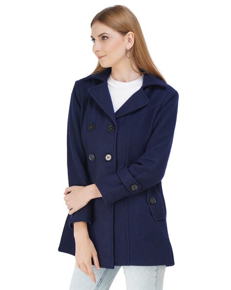 navy mac coat womens