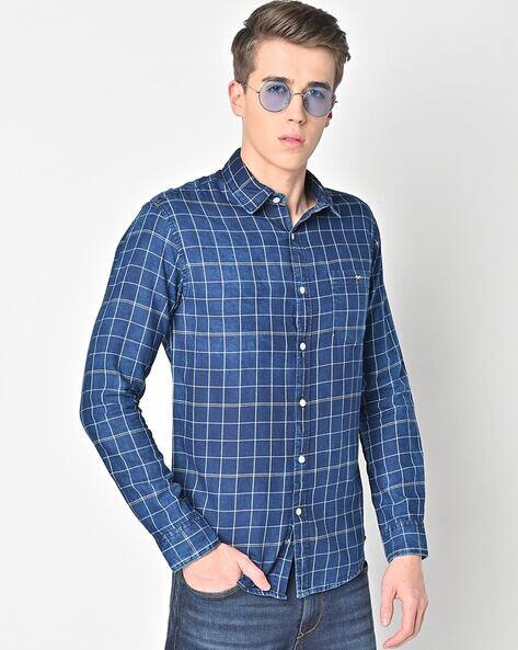 MUFTI Men Checked Slim Fit Shirt