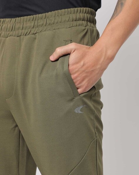 Buy Olive Green & Charcoal Track Pants for Men by Bolder Online | Ajio.com