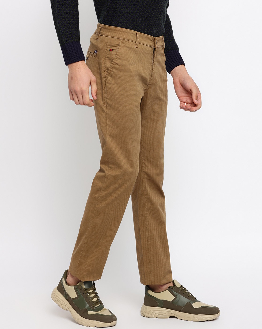 Buy Cantabil Men Khakhi Printed Casual Trousers Online at Best Prices in  India - JioMart.