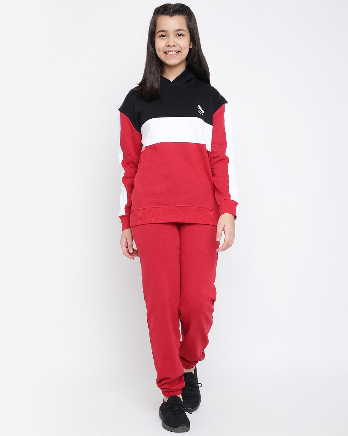 Girls shop red tracksuit