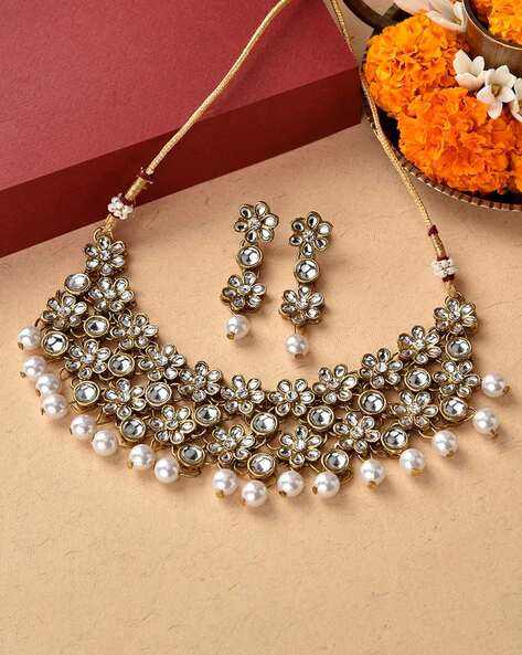 Pearl Choker And Earring Set 2024 | favors.com