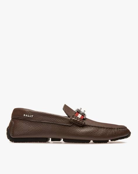 Buy Bally Parsal Penny Loafers with Buckle Brown Color Men
