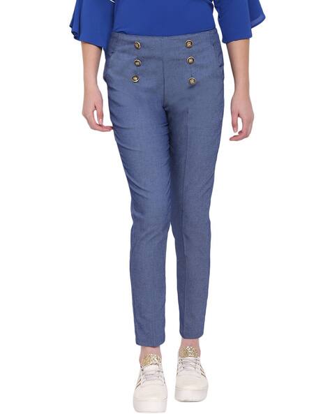 Solid Slim Fit Pants