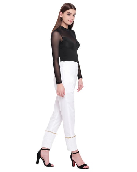 White Lyle Recycled Leather Pants by AGOLDE on Sale