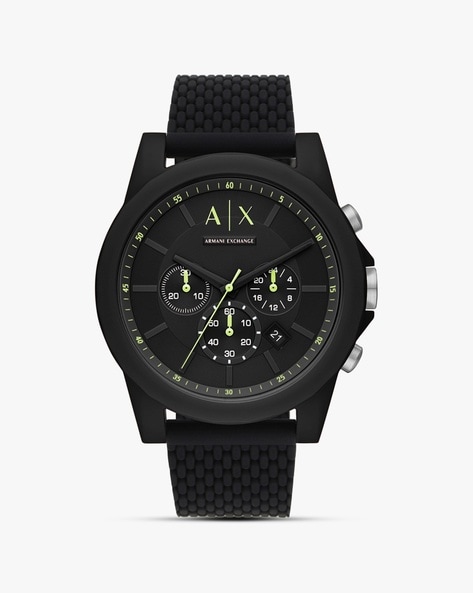 Mens black armani exchange watch hotsell