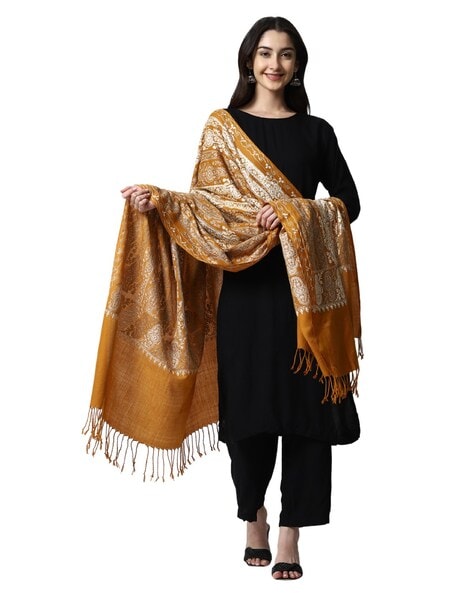 Embroidered Wool Shawl Price in India