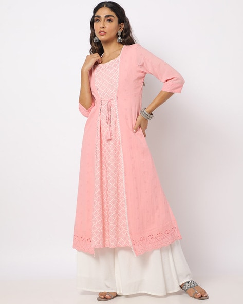 Women's Solid Rayon Plus Size Kurta with Palazzos and Jacket Set – Sigma  Trends