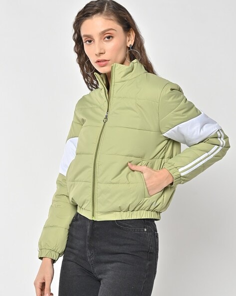 Padded cheap green jacket