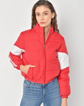 Buy Blue & White Jackets & Coats for Women by UMBRO Online | Ajio.com