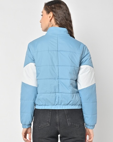 Padded Bomber Jacket - Light blue - Ladies