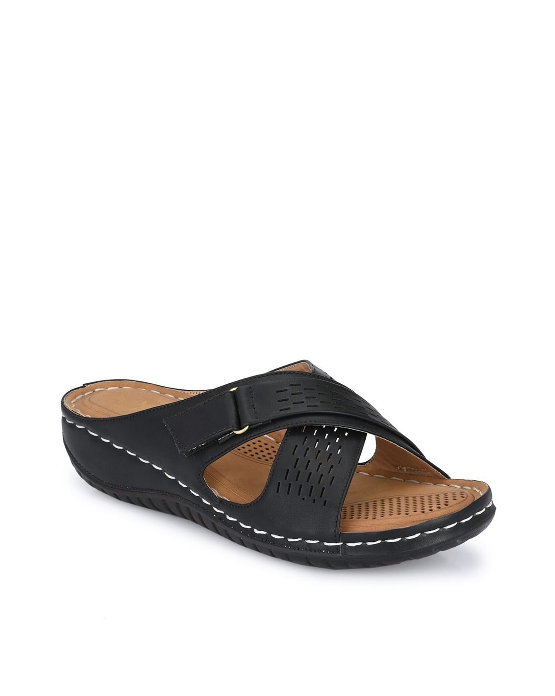 Black leather thongs sandals for men with thick rubber sole | The leather  craftsmen