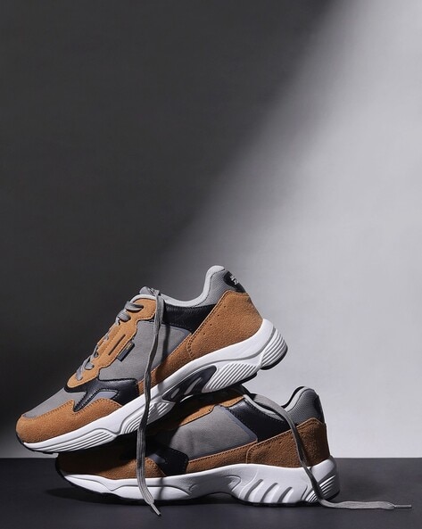 Buy Light Brown Sneakers for Men by Zeta Online | Ajio.com