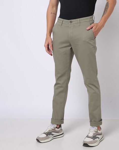 Buy Olive Green Trousers & Pants for Men by JOHN PLAYERS Online