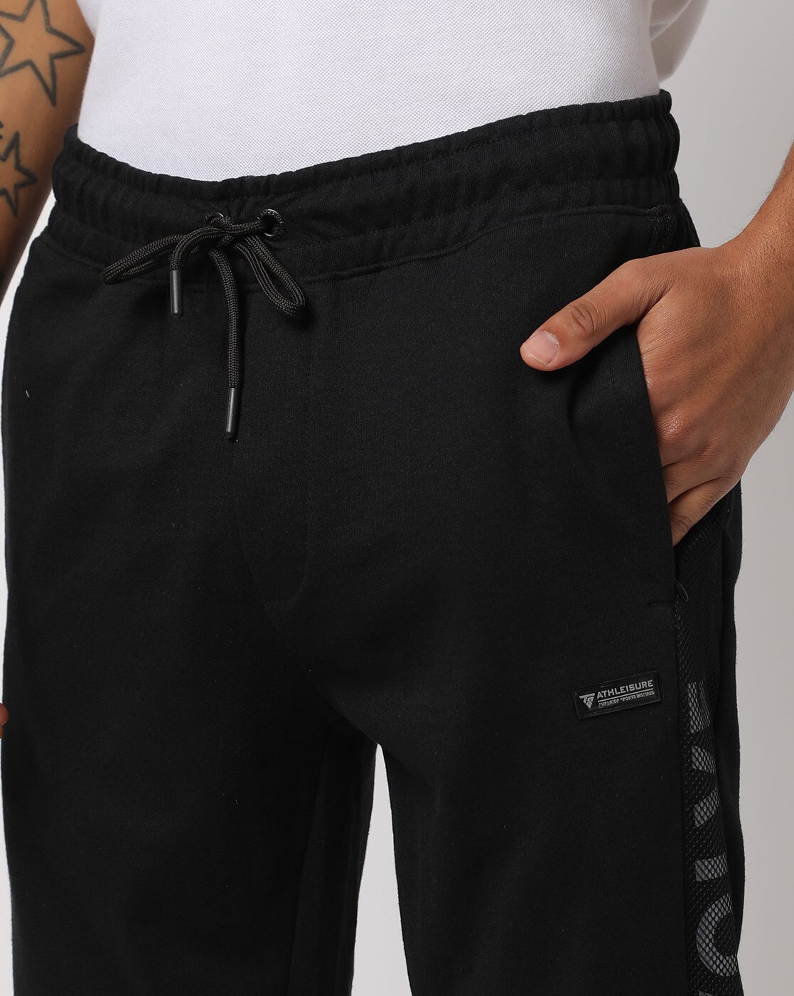 Buy Jet Black Track Pants for Men by Teamspirit Online