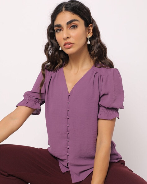 V-Neck Top with Inner