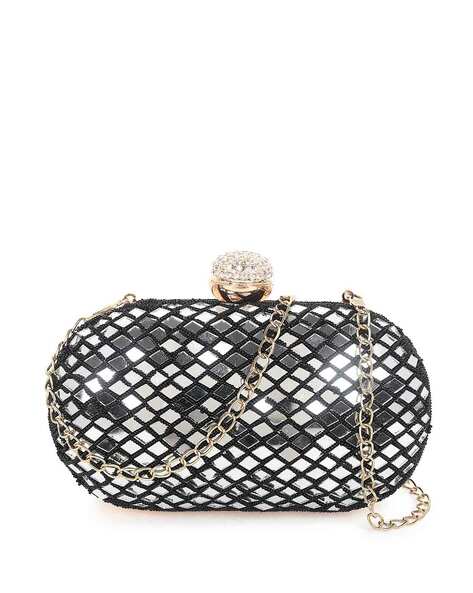 Bottega Veneta The Chain Pouch Bag in Black & Silver - Black. Size One Size.