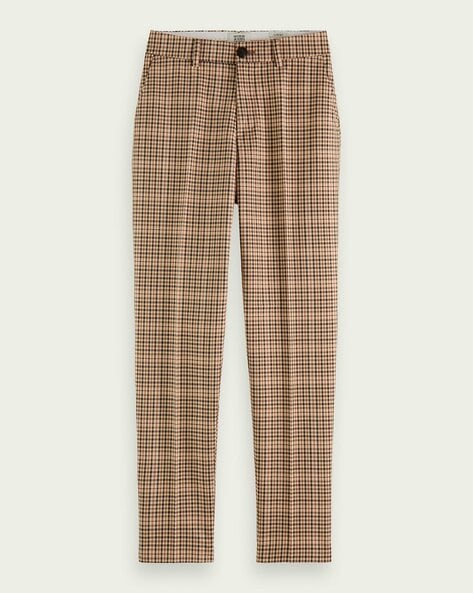Buy Tokyo Talkies Beige/Pink Checked Flared Casual Trousers for Women  Online at Rs.539 - Ketch