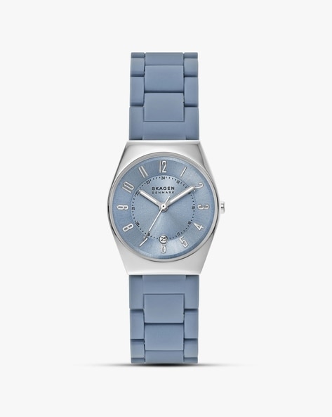 Skagen blue clearance dial women's watch