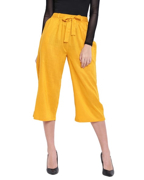 Shop Pleated Culotte Pants with Elasticated Waistband Online | Max UAE