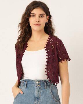 Buy Purple Shrugs u0026 Jackets for Women by RIVI Online | Ajio.com