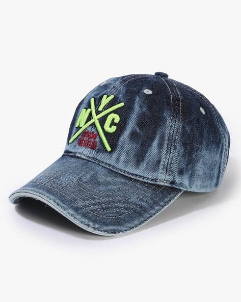 MATCHITT Men Embroidered Denim Baseball Cap