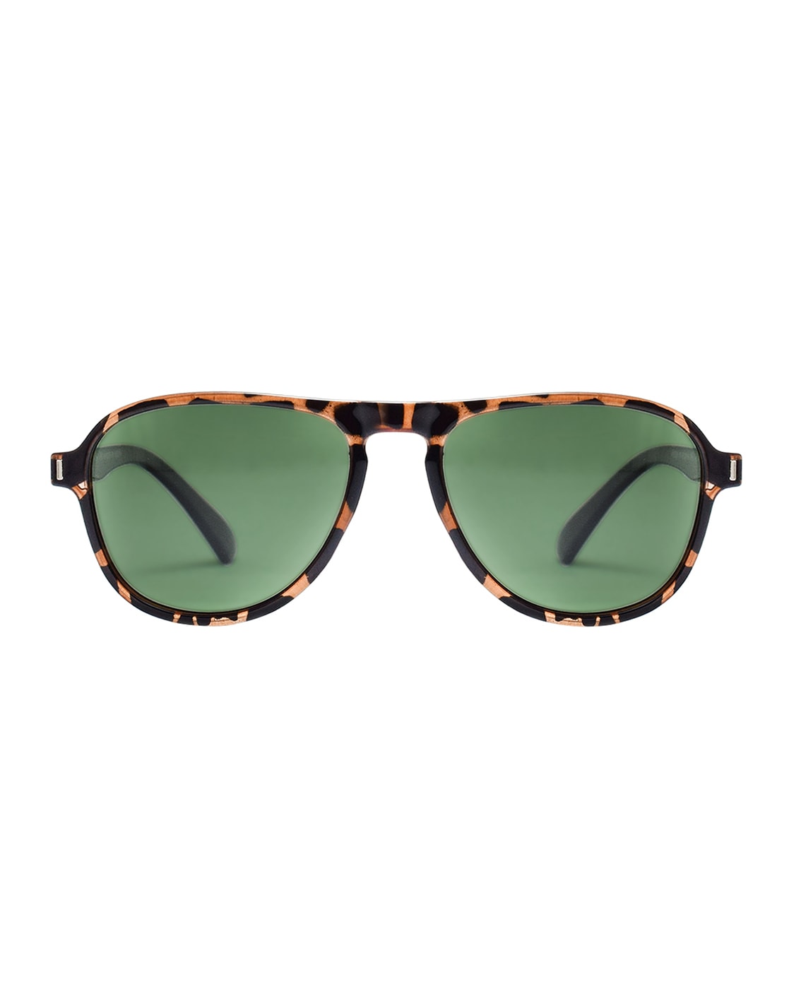 NS2007GFGL Stainless Steel Gold Frame with Green Glass Lens Sunglasses