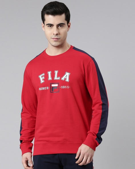 Fila red sweatshirt best sale