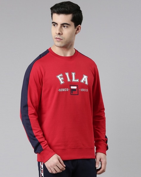 Fila full sleeve solid men's clearance sweatshirt