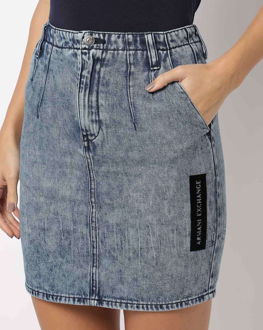 Armani on sale denim skirt